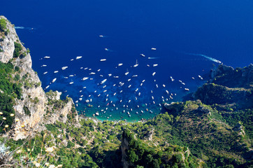 Fototapeta na wymiar Spectacular view of Capri island, Italy