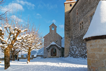 Dinky chapel near the castle of Gruyeres © Roman Babakin