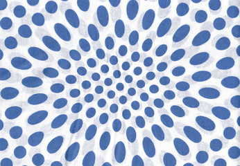 Abstract texture with blue dots on white.