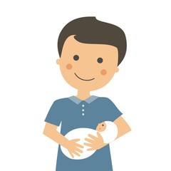 Padre con su bebé recién nacido. Concepto de paternidad