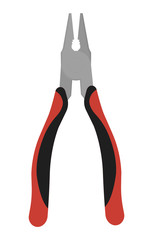 Construction pliers illustration. Color
