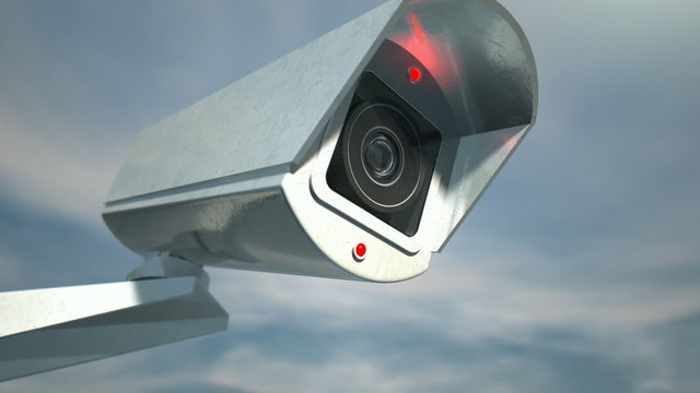 surveillance camera day front pan across