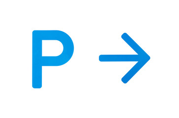 Close - up Car parking traffic sign..