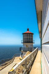 Fototapeta na wymiar The lantern of the Point Reyes Lighthouse, California