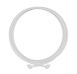 Round rope contour node frame