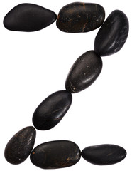 Alphabet from stones. Letter Z
