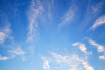 Cirrus clouds in sky