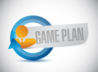 Game plan sign concept illustration design
