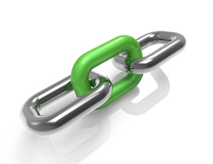 Obraz premium link 3d chain concept