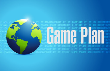 Game plan sign concept illustration design