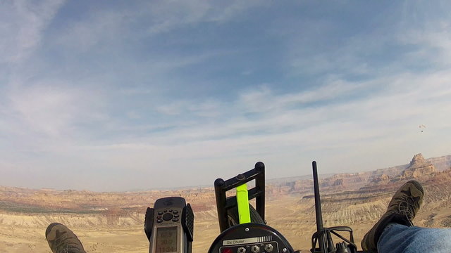 Aircraft ultralight aircraft beautiful desert canyon HD 055