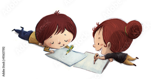 Resultado de imagen para niños escribiendo