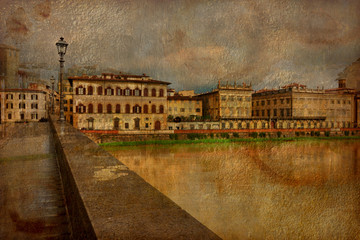 Fototapeta na wymiar Florence, Arno River