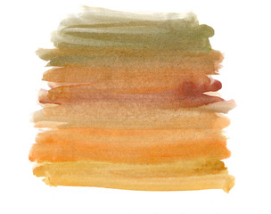 Painted with watercolor on a fragment of a sheet of paper