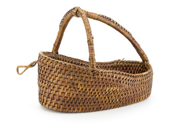 Vintage weave wicker basket