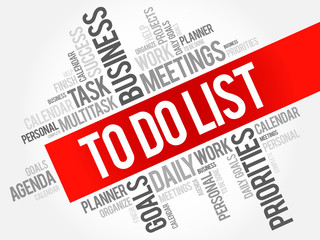 To Do List word cloud business concept
