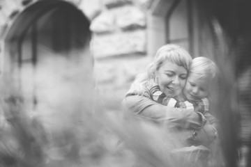 Mother with her 4 years old son.