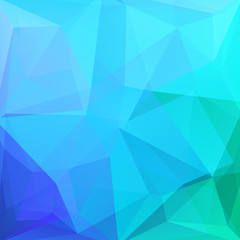 abstract background consisting of blue, green triangles, vector