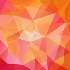 abstract background consisting of yellow, orange, pink triangles