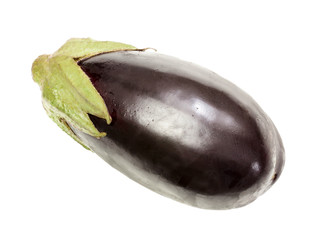 fresh eggplant over white