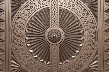 Door ornament at the Entrance of the Sultan Qaboos Grand Mosque, Oman