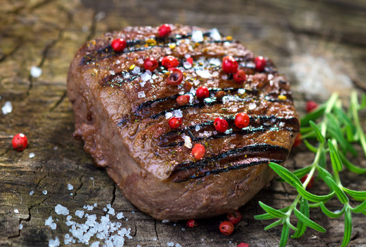 Grilled beef  fillet steak
