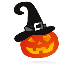 Halloween Kürbis mit Hut