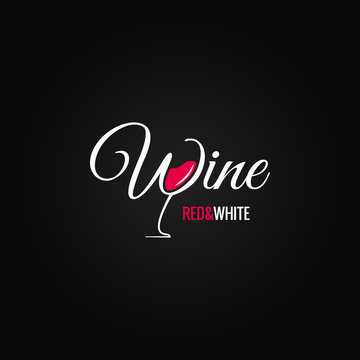wine glass logo design background