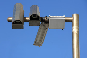 Three outside security cameras