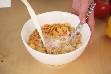Cornflakes Frühstück