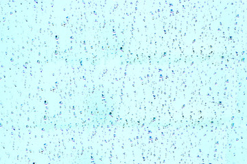 droplets of water on the glass