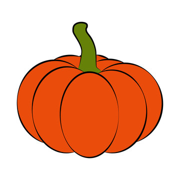 Halloween pumpkin vector illustration isolated on white background.