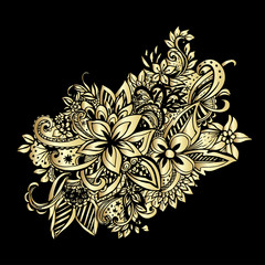 Fototapeta premium Hand drawn lined pattern