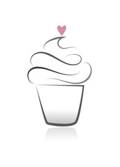 Cupcake mit Herz