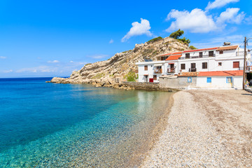 Beautiful beach in Kokkari town, Samos island, Greece