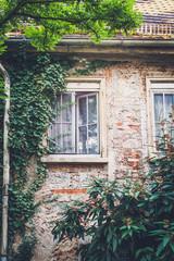 Detail of old house. Selective focus