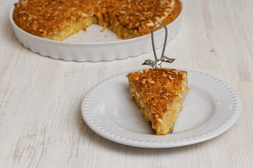 Slice of Pie with Apple and Lemon