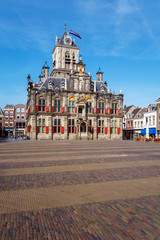 Vintage Building of City Hall, Delt, Holland