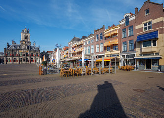 Vintage Building of City Hall, Delt, Holland