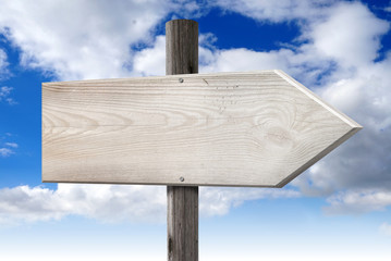 Wooden signpost concept