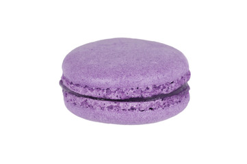 macaroon on white background, grape purple