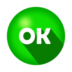 OK Flat Icon in Green
