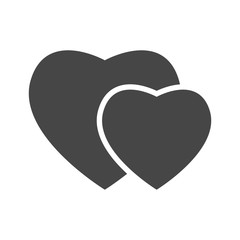 hearts icon, vector illustration