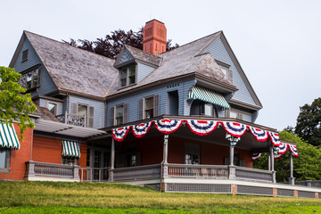 Historic Sagamore Hill, Home of Theodore Roosevelt in Oyster Bay NY - obrazy, fototapety, plakaty