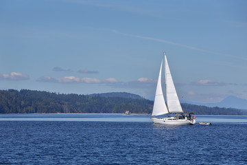 Obraz premium Gulf Islands Sailing, British Columbia