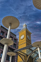 in front of the Unedrground station