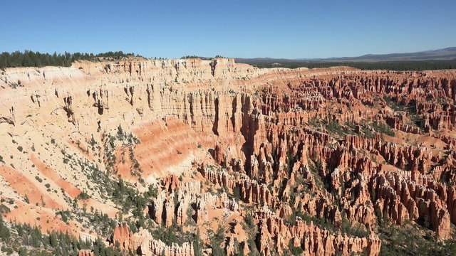 Bryce Canyon Utah pan across beautiful mountain valley 4K 129