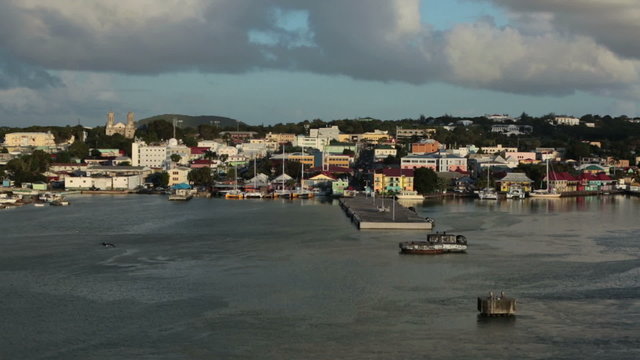 Antigua St Johns harbor departure shoreline HD 1334