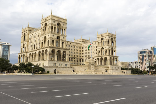 The Government house of Azerbaijan in Baku, Azerbaijan.