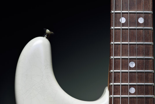 Electric guitar close-up